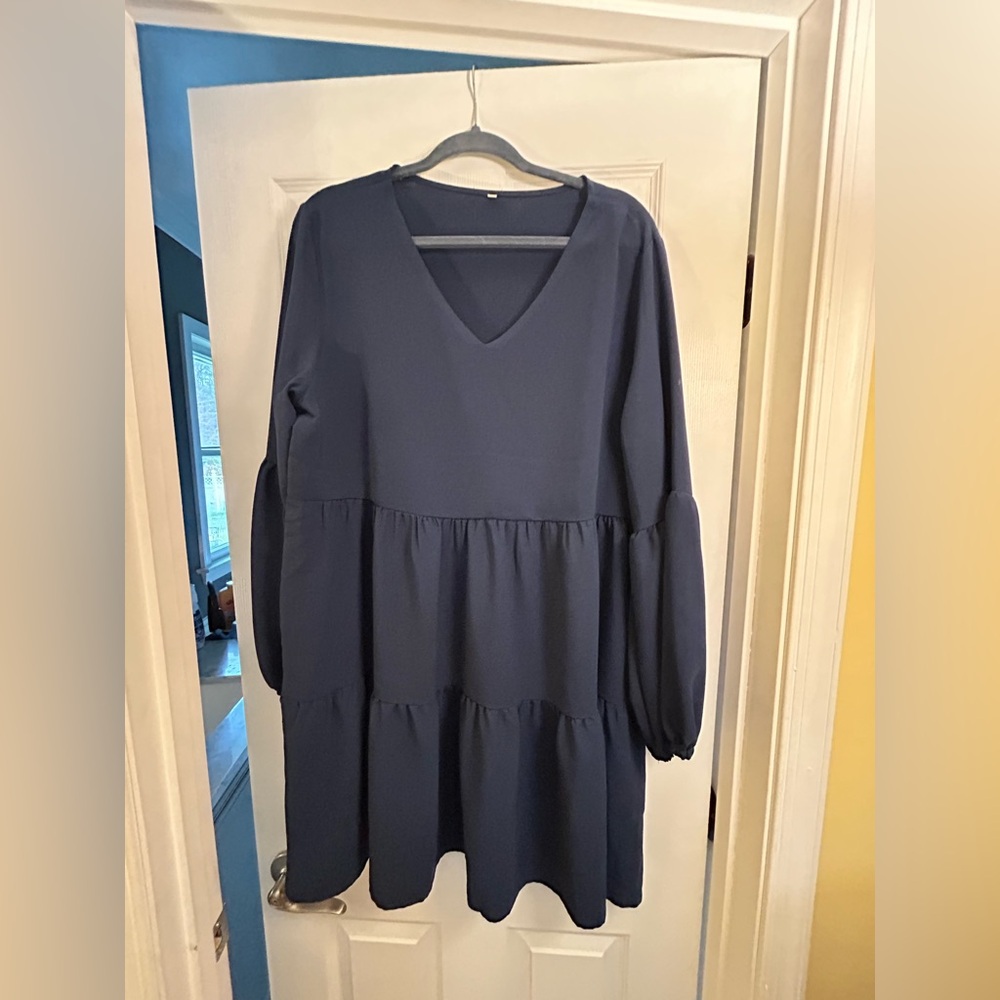 Elegant Navy Blue Women's Dress
